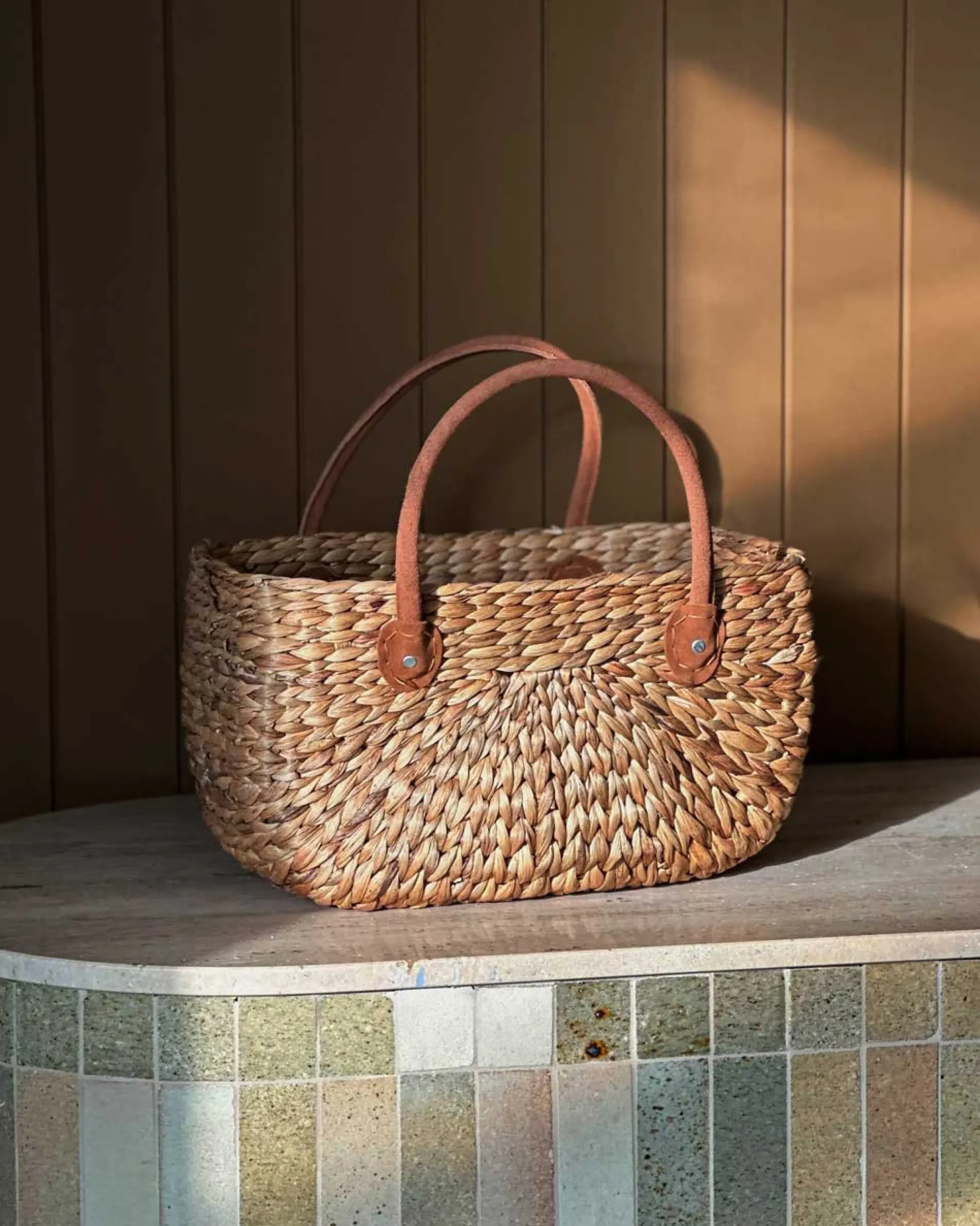 Baskets-Robert Gordon Large Harvest Basket / Suede